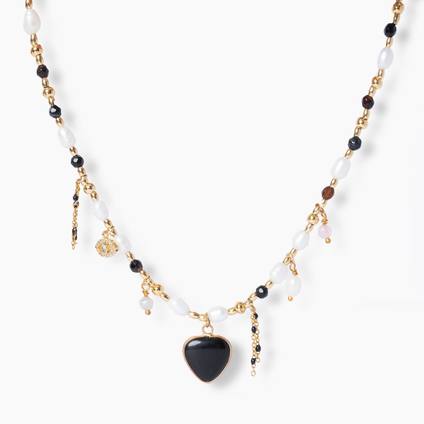 Onyx & Perlenkette