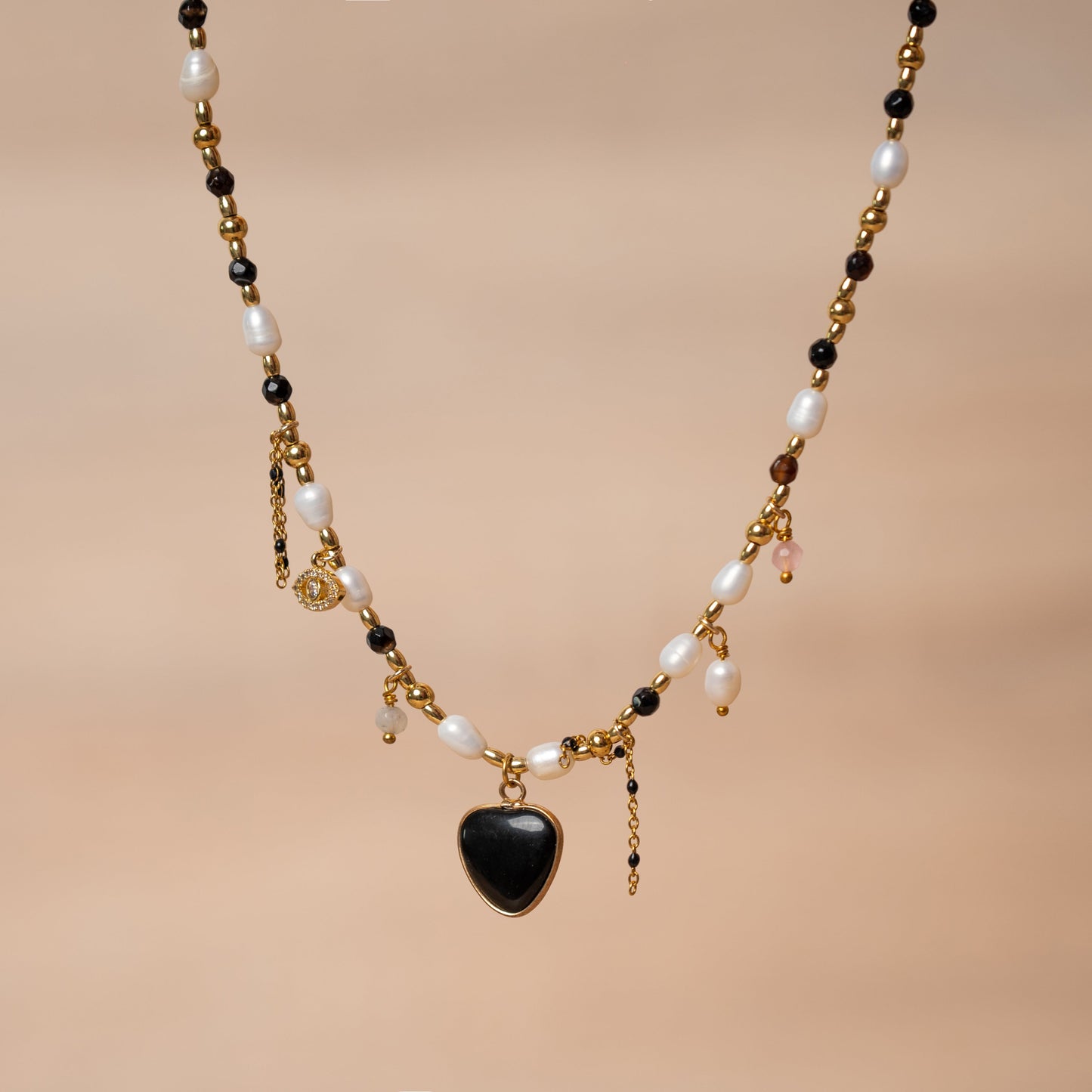 Onyx & Perlenkette