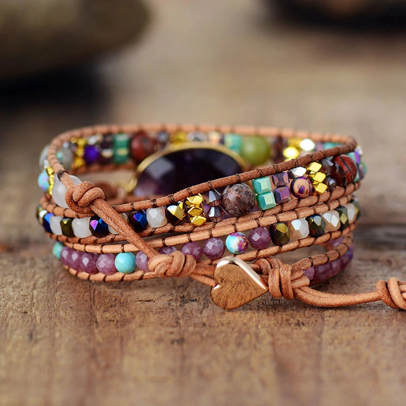 Amethyst & Lepidolith Armband
