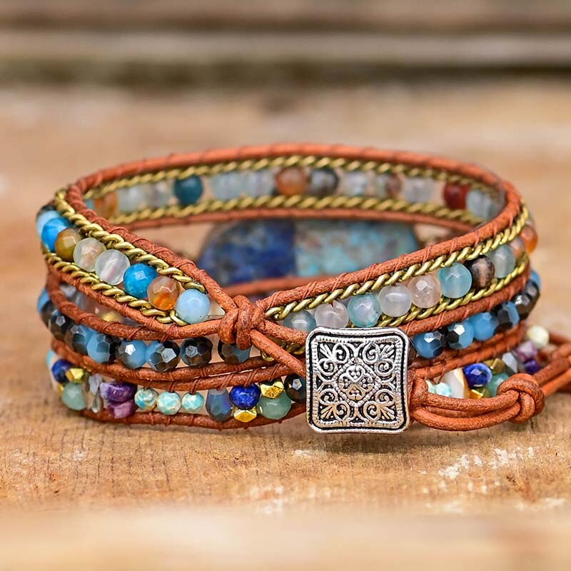 Jade Hamsa Wrap Bracelet