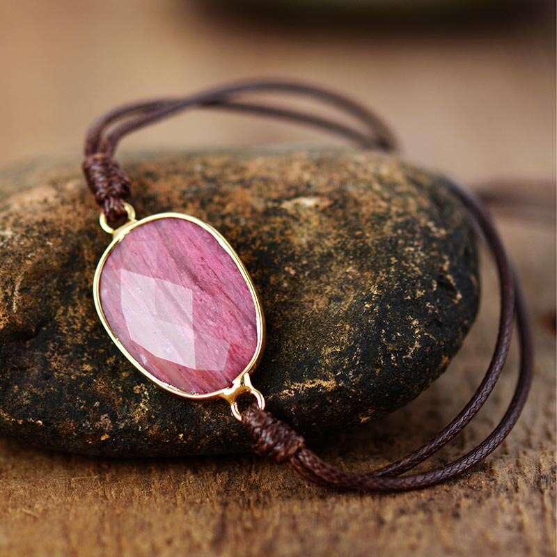 Rhodonit Wickelarmband