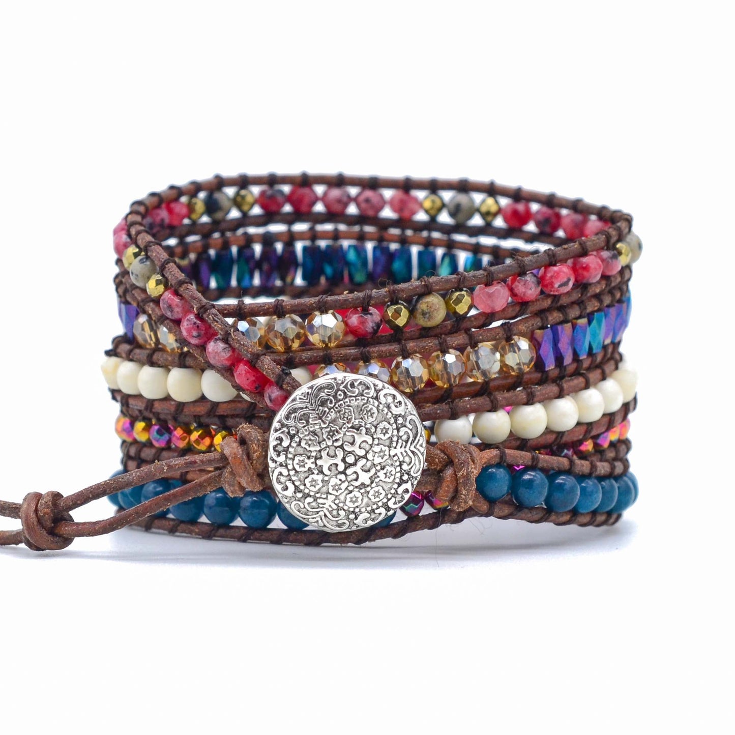 Wickelarmband aus Feuer-Imperial-Jaspis