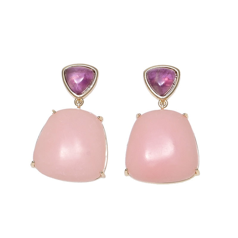 Rosa Opal-Ohrhänger