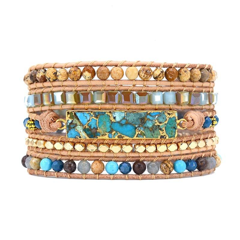 Goldenes Ozean Türkis Armband