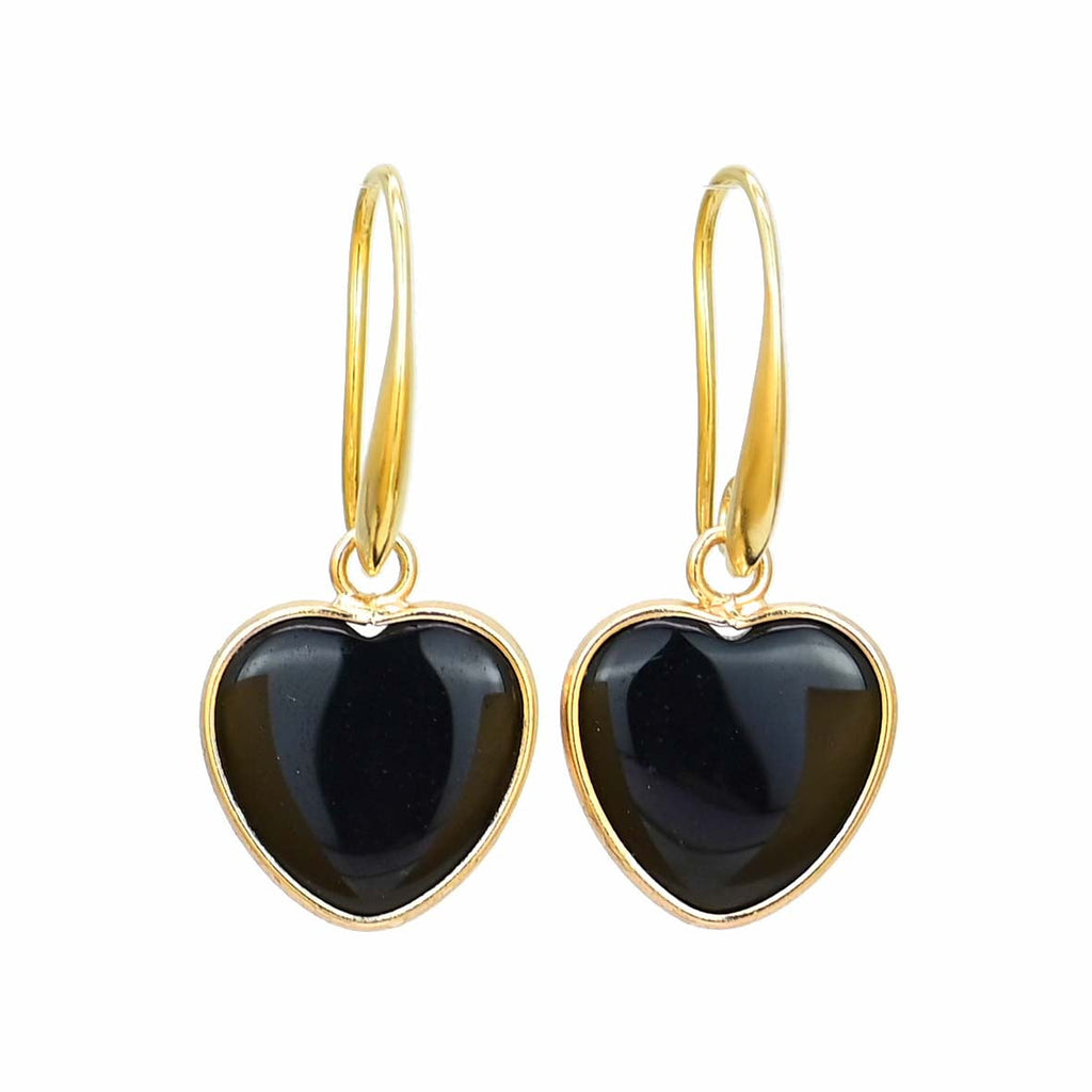 Onyx Love Dangle Hoops