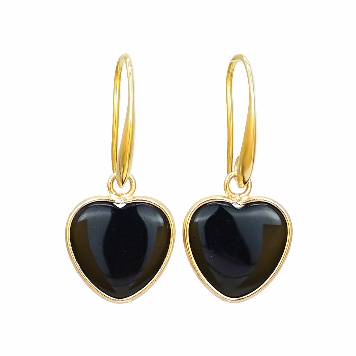 Onyx Love Dangle Hoops