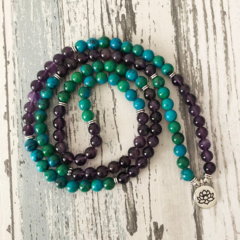 Amethyst Mala Perlenarmband