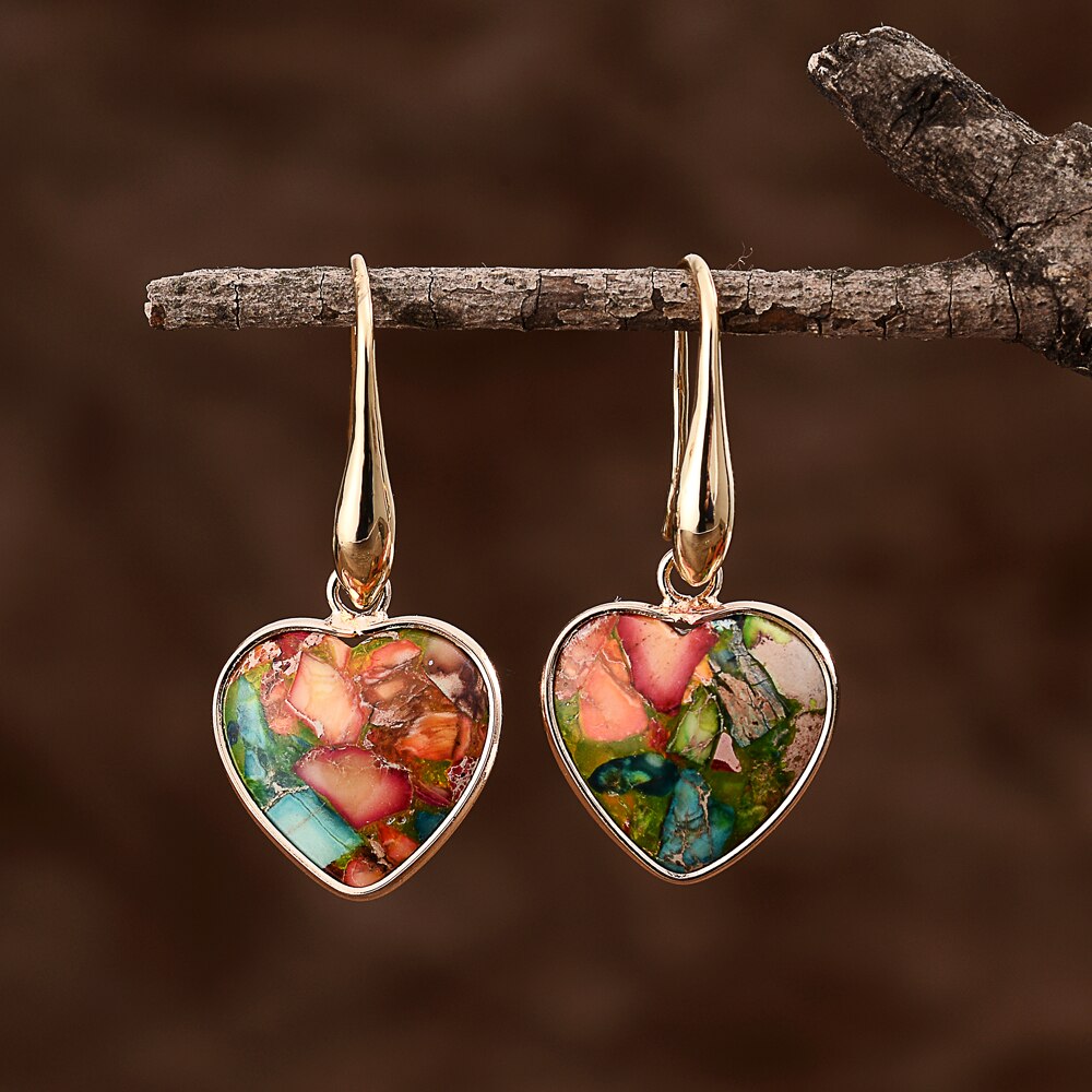 Imperial Jasper Love Earrings