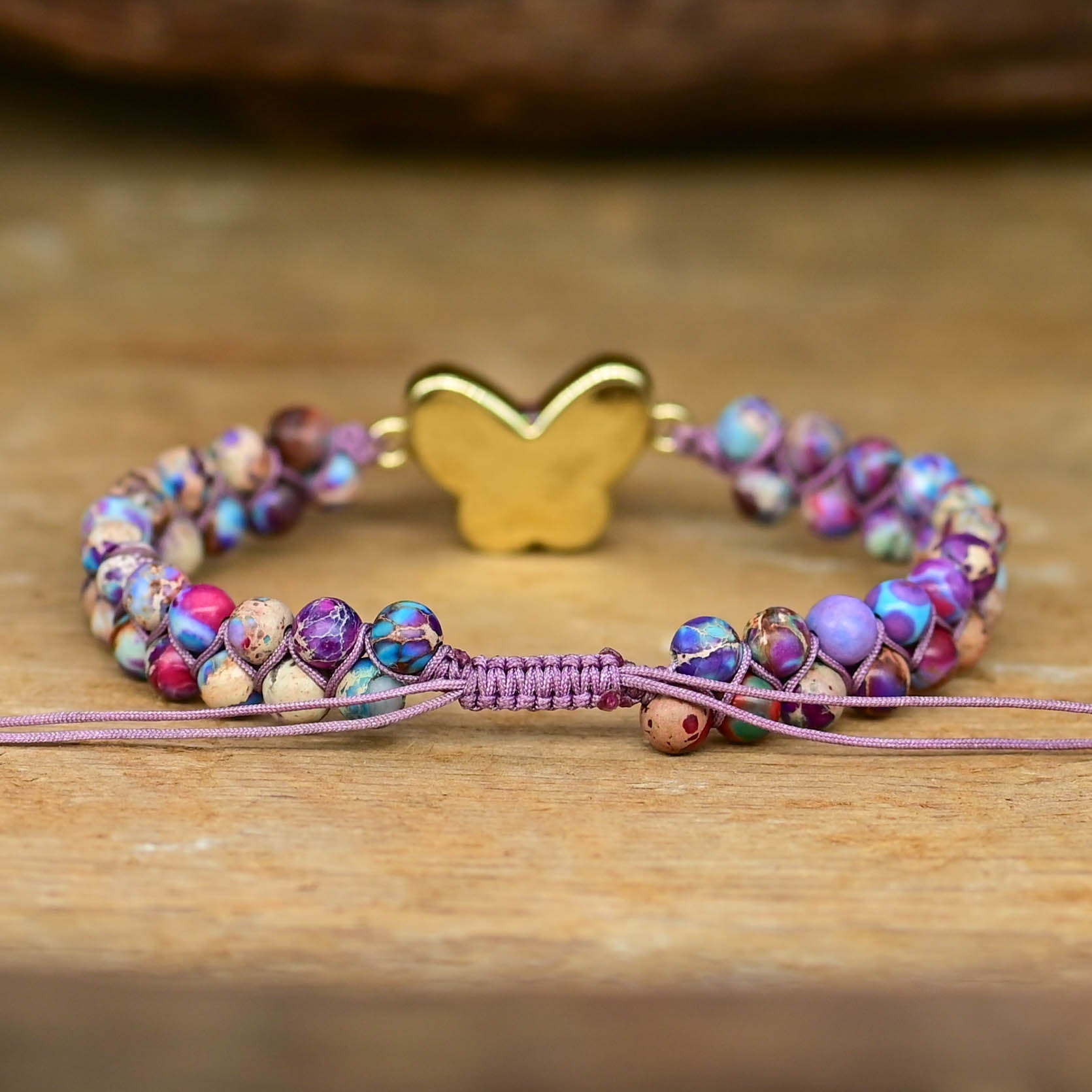 Druzy Purple Opal Butterfly Bracelet