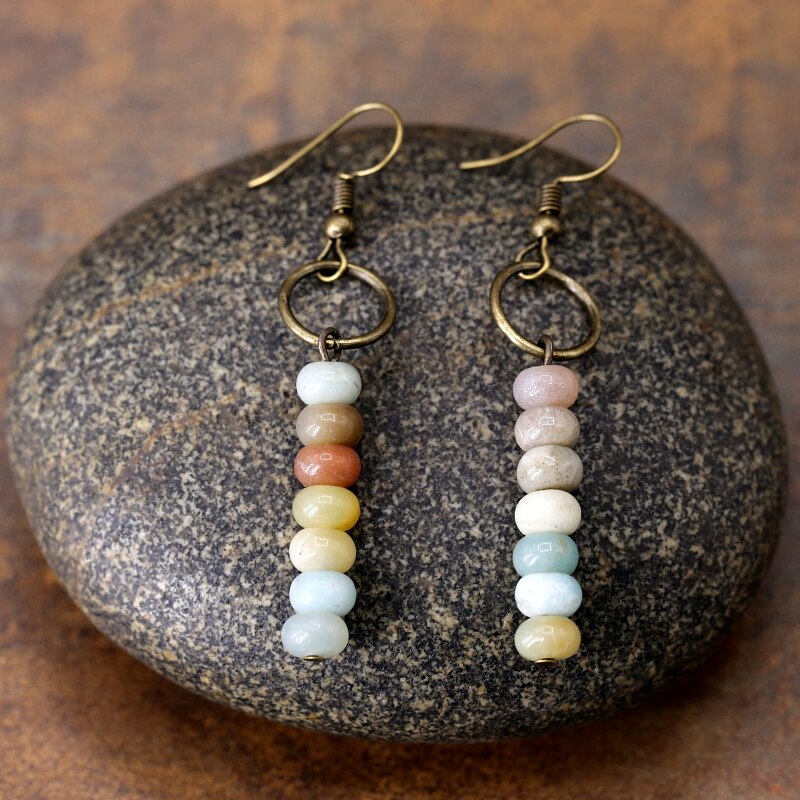 Jasper stone Ethnic circle Earrings