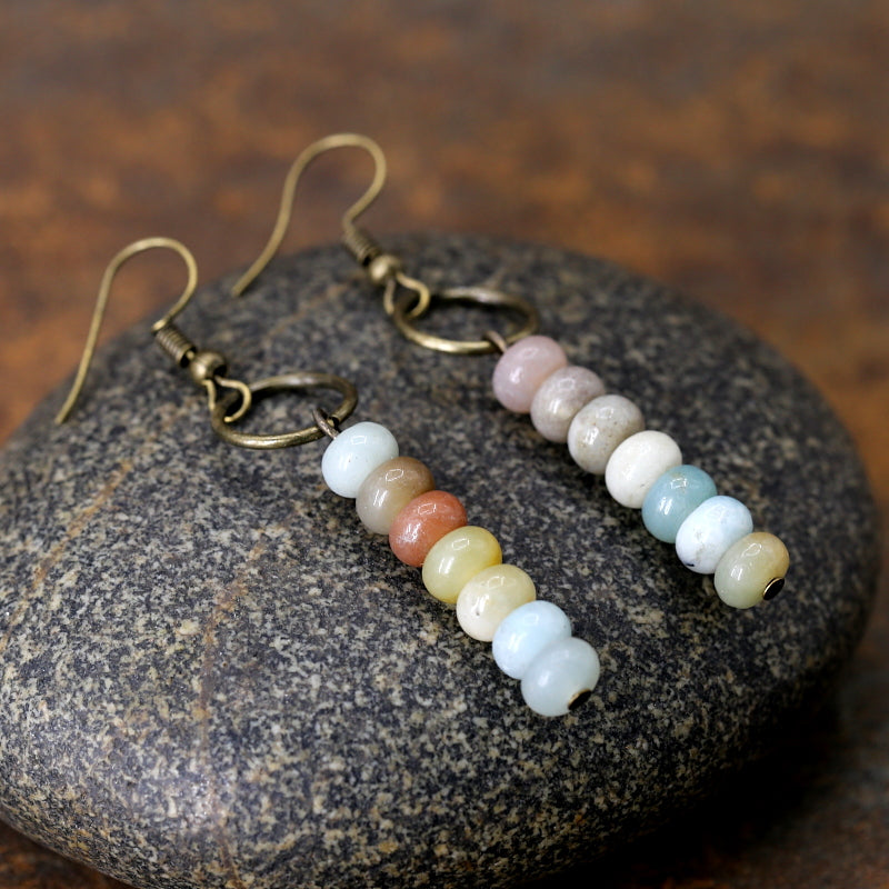 Jasper stone Ethnic circle Earrings