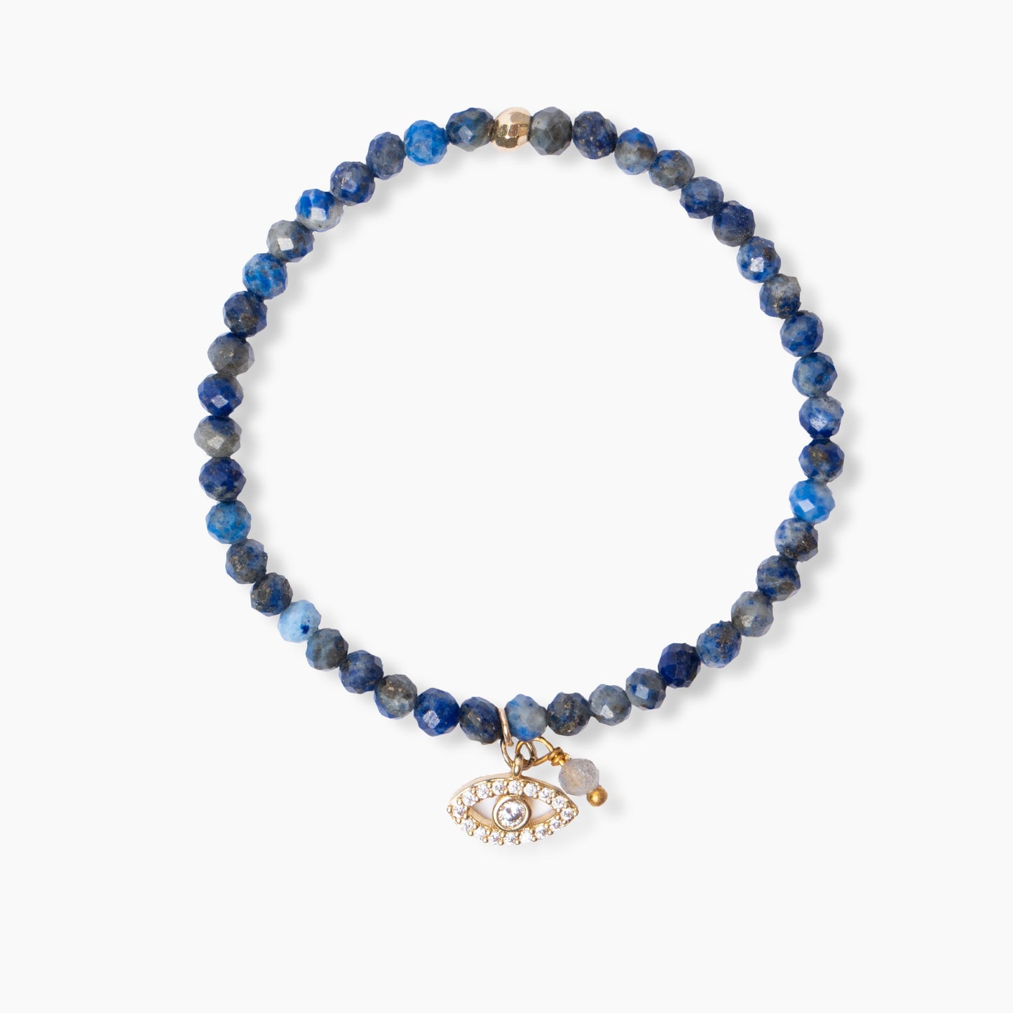 Lapislazuli-Armband mit bösem Blick