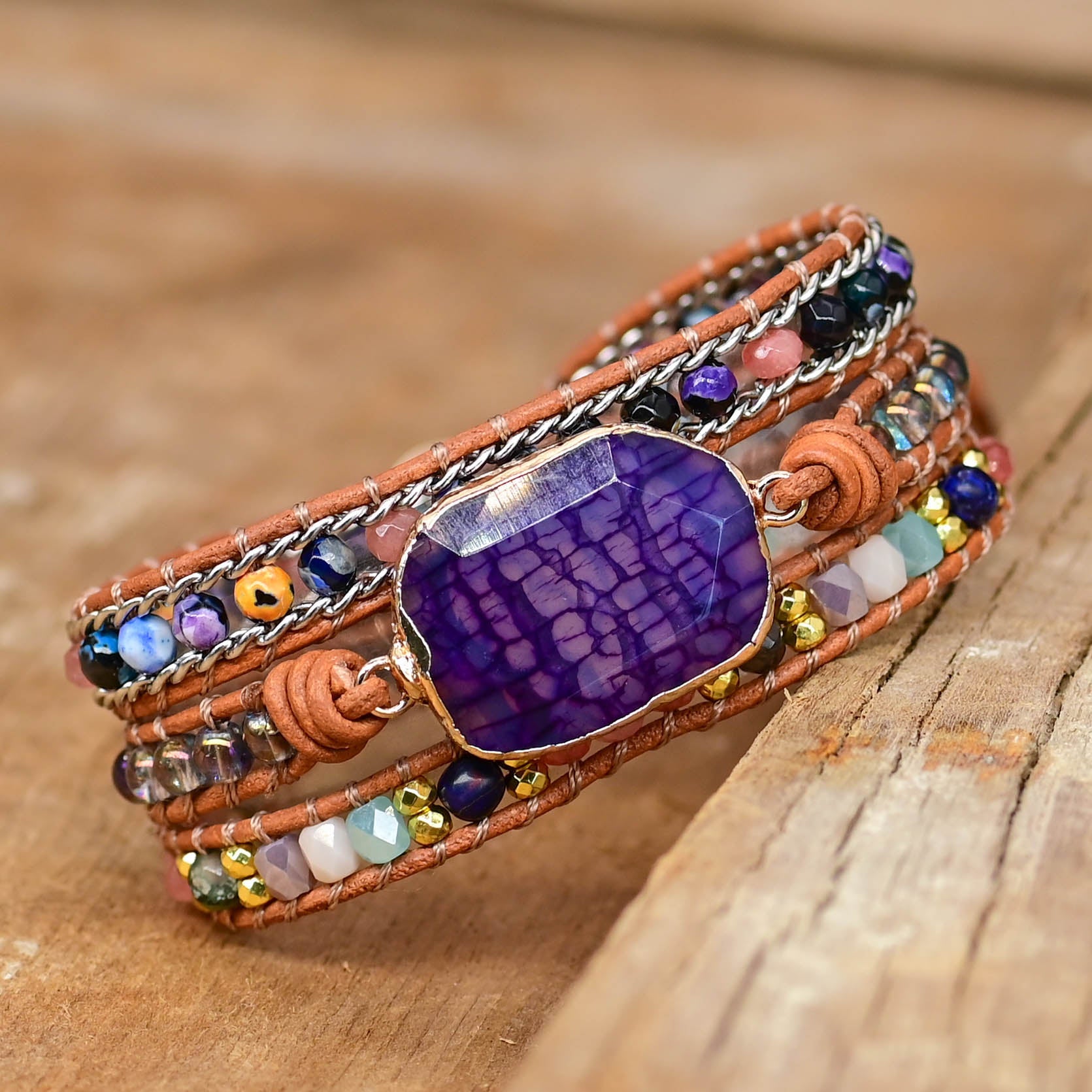 Amethyst Wrap Bracelet