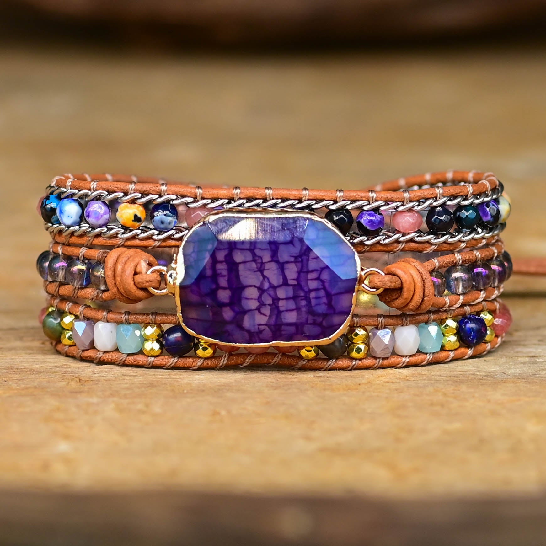 Amethyst Wrap Bracelet