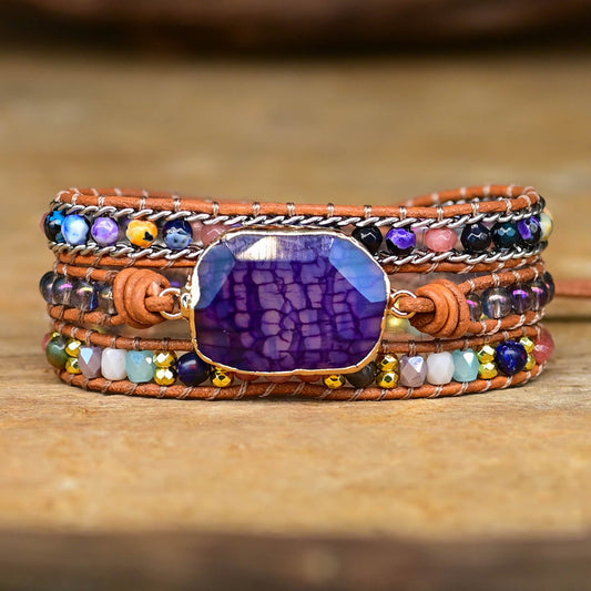 Amethyst Wrap Bracelet