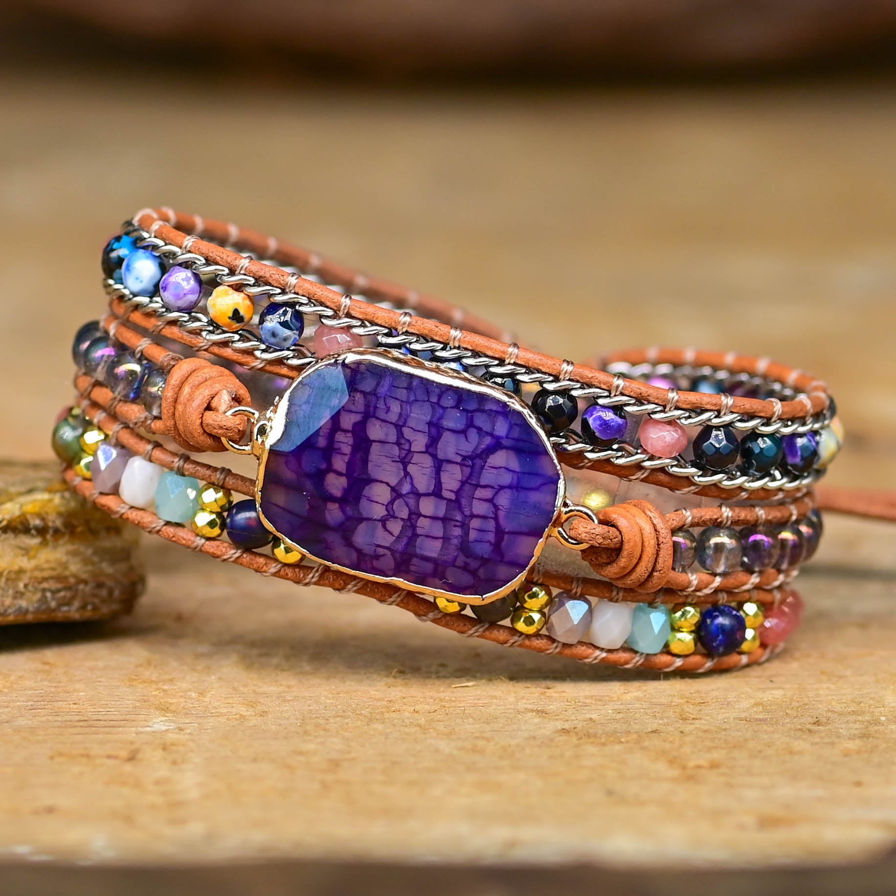 Amethyst Wrap Bracelet