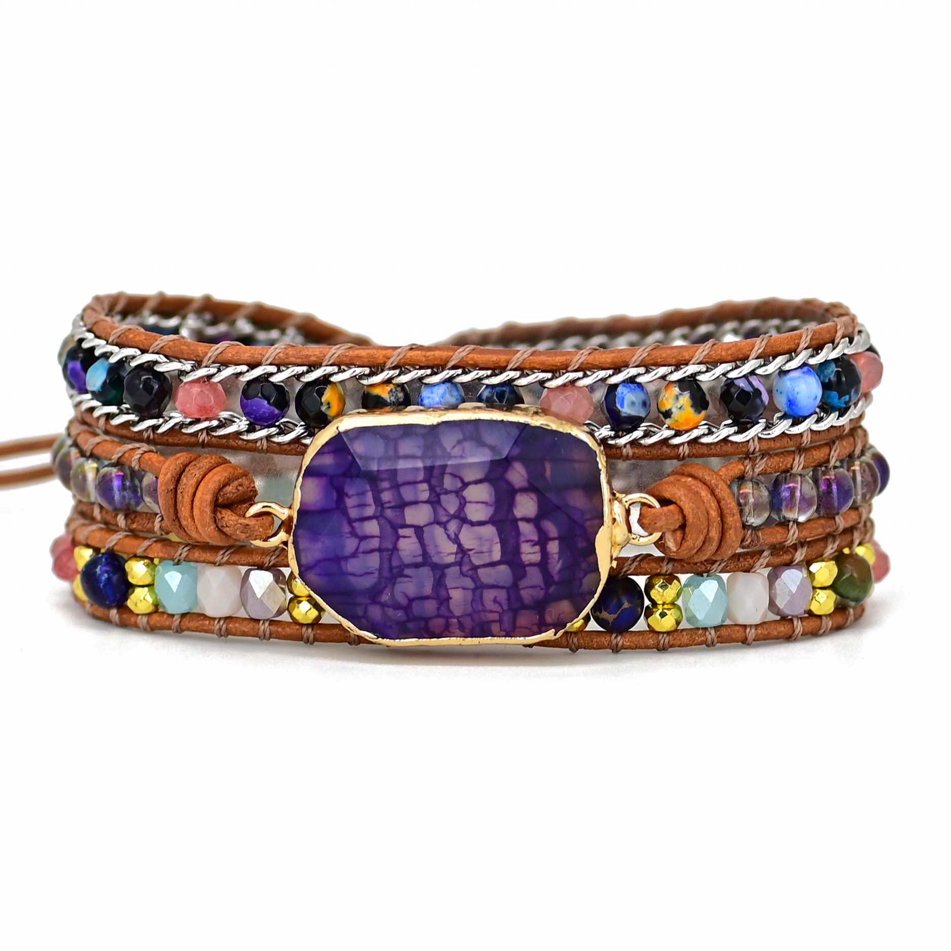 Amethyst Wrap Bracelet