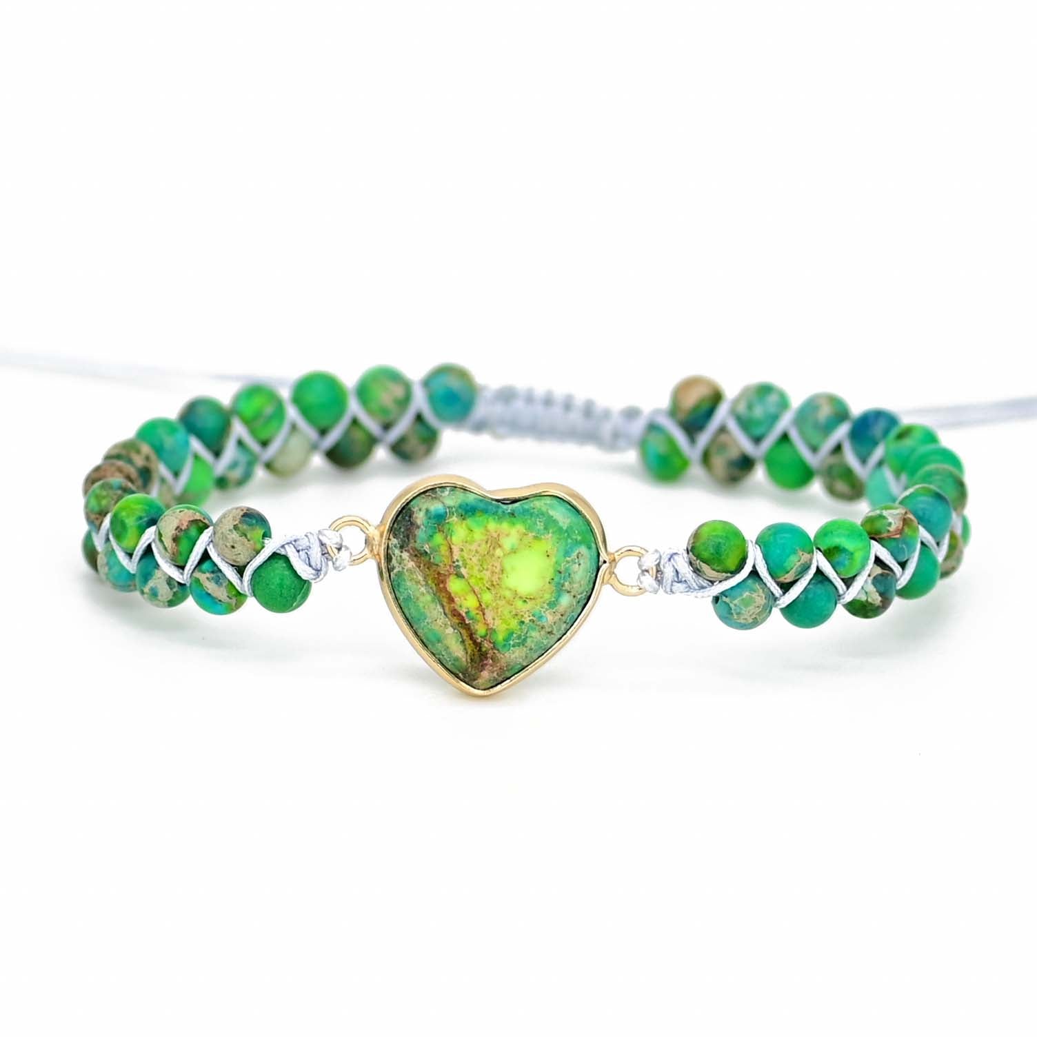 Green Jasper Love Bracelet