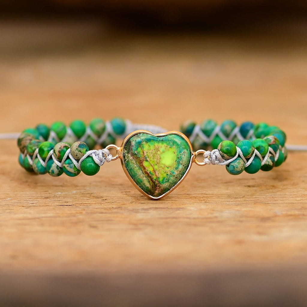 Green Jasper Love Bracelet