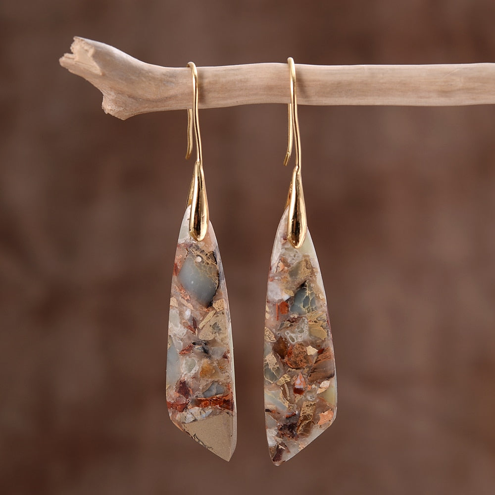 Heavenly Jasper Hook Earrings