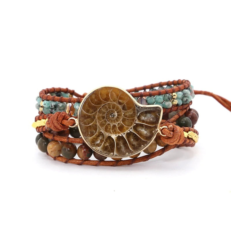 Ammonite fossil bracelet