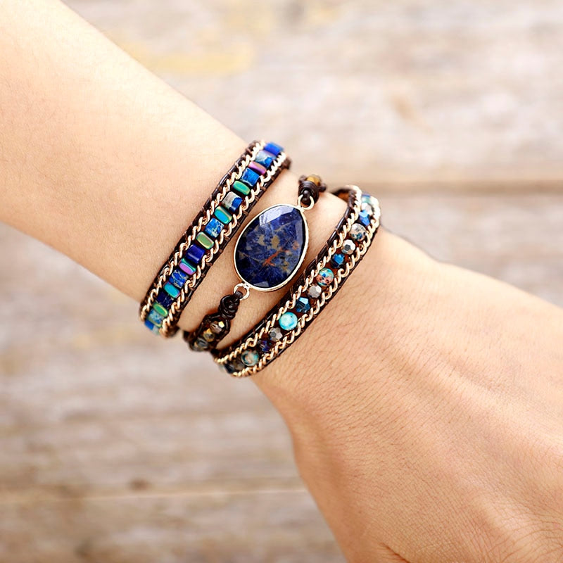 Sodalite Wrap Bracelet