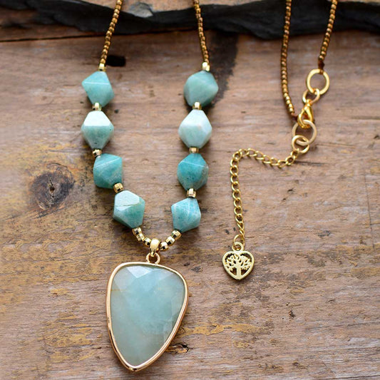 Adoring Amazonite Pendant Necklace