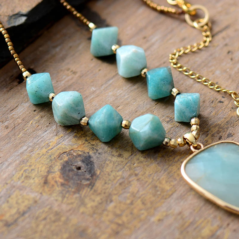 Adoring Amazonite Pendant Necklace