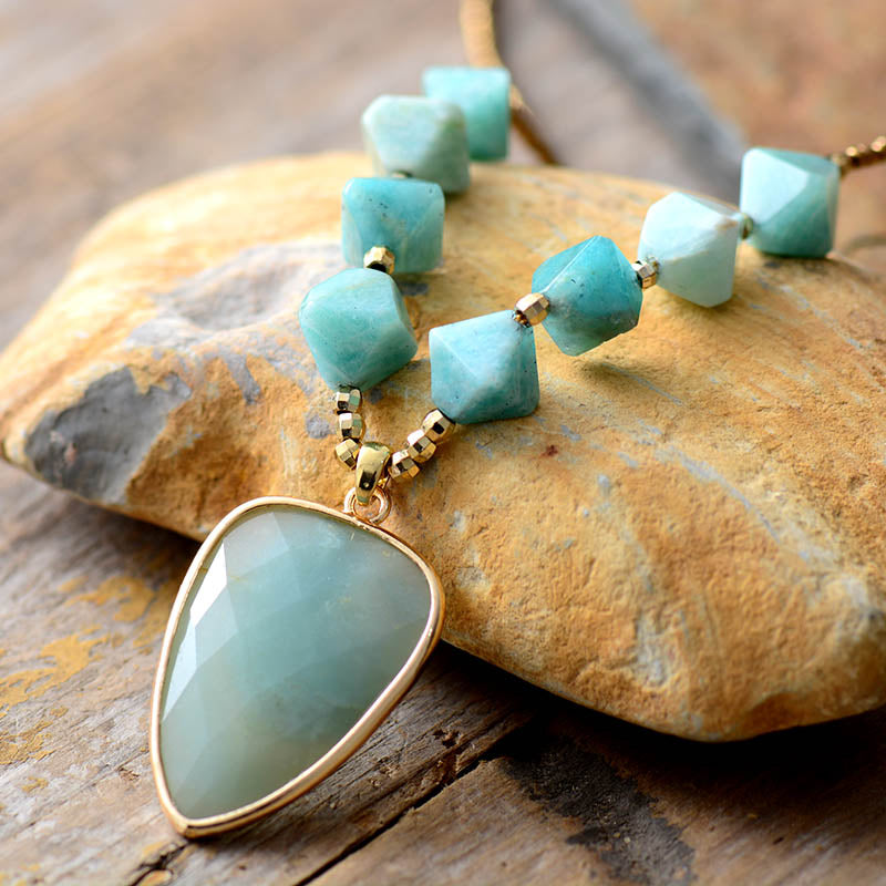 Adoring Amazonite Pendant Necklace