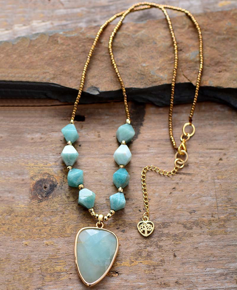 Adoring Amazonite Pendant Necklace