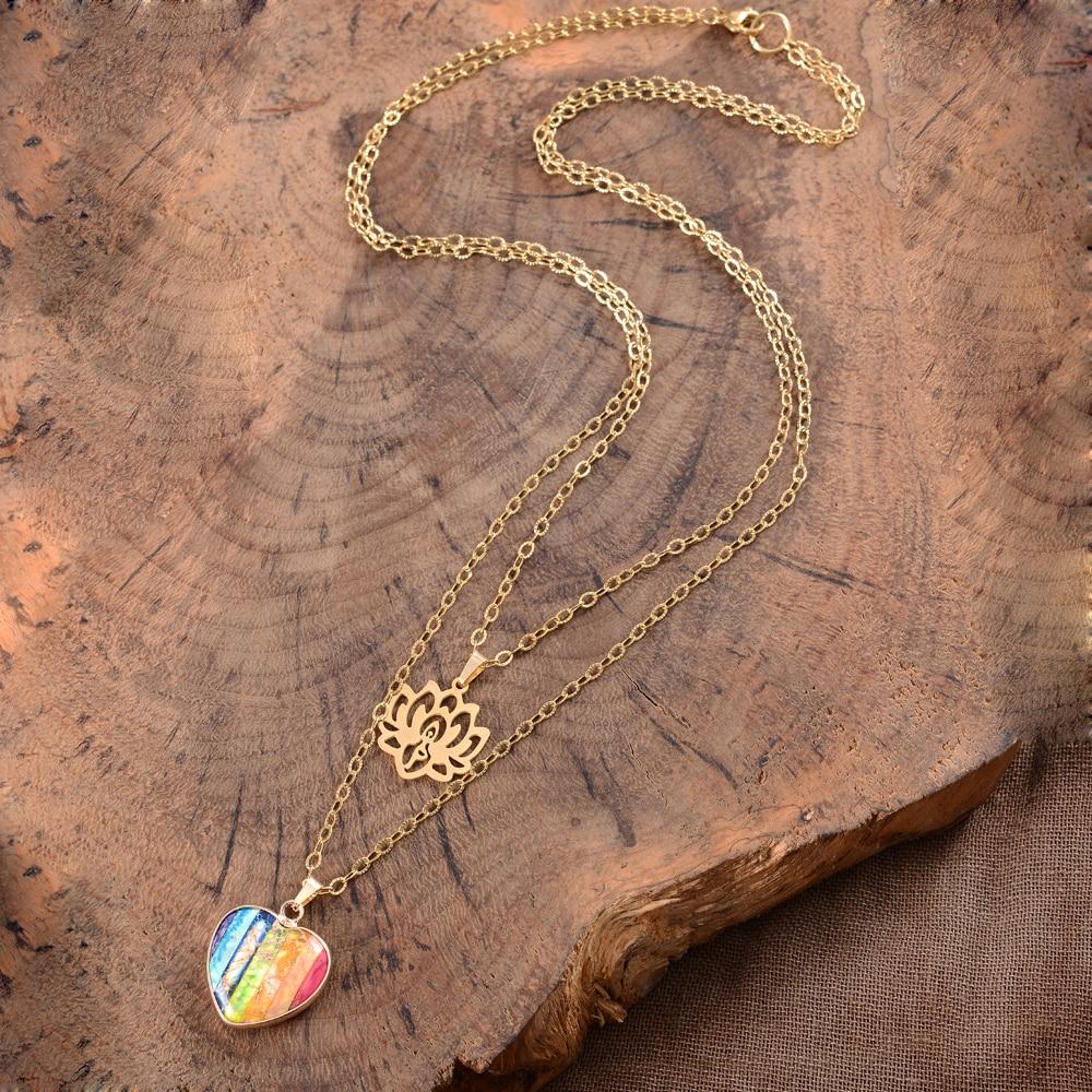 Jasper Love Lotus Necklace