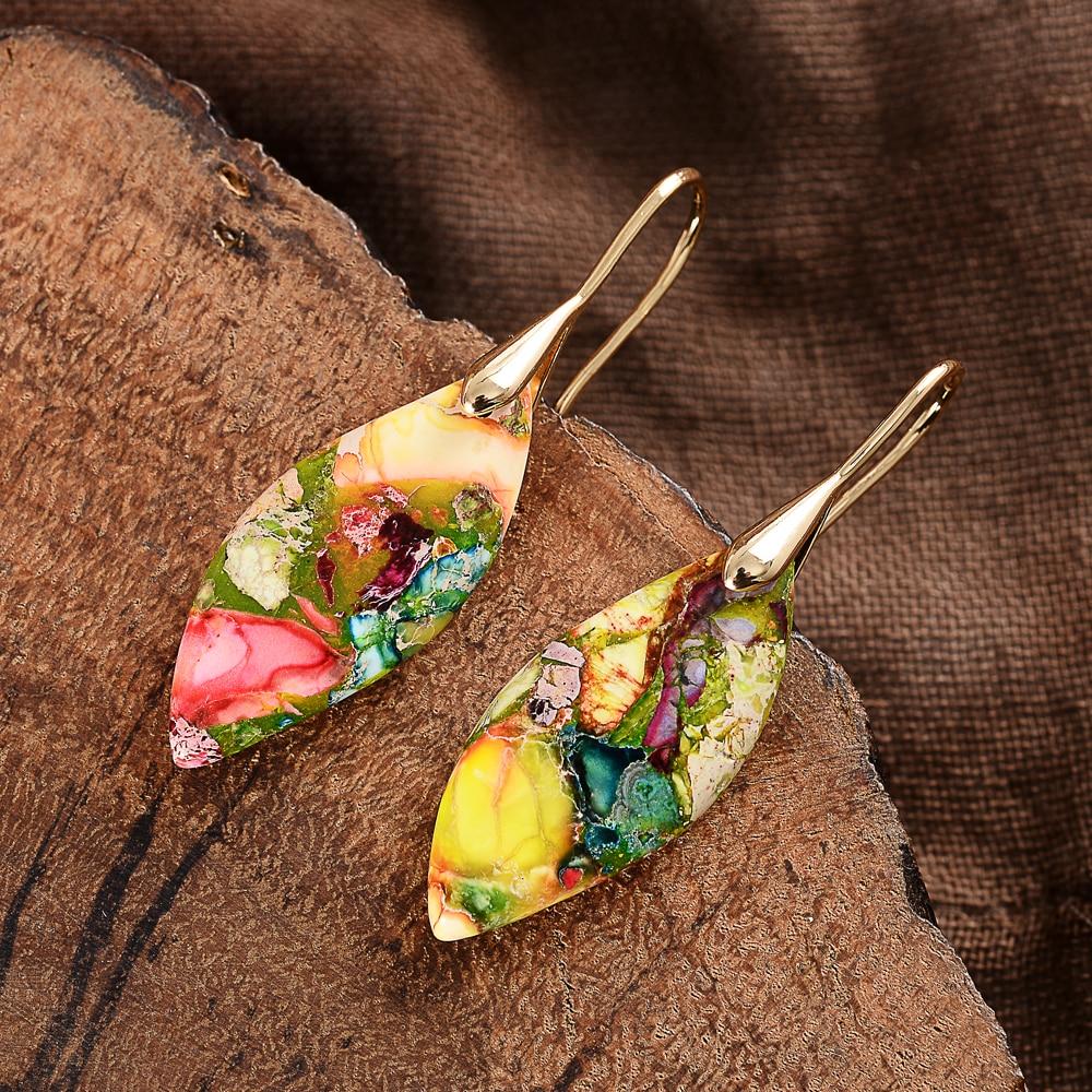 Sunny Jasper Teardrop Earrings