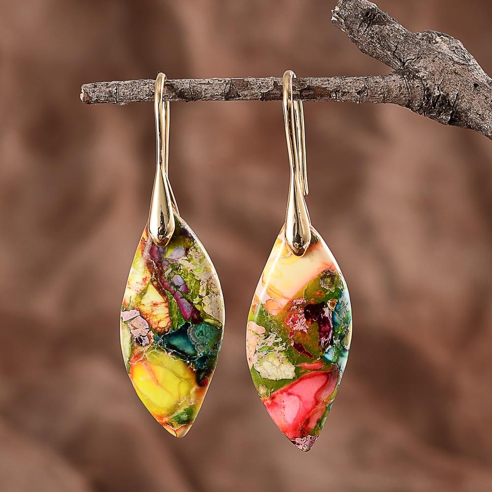 Sunny Jasper Teardrop Earrings