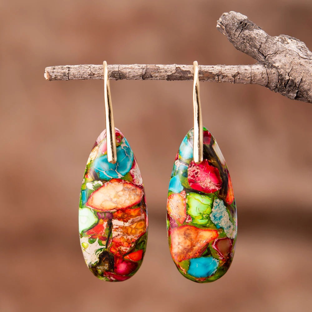 Sunny Imperial Jasper Earrings