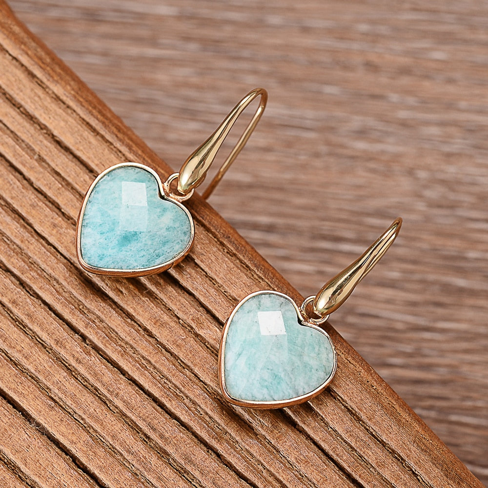 Amazonite Love Earrings