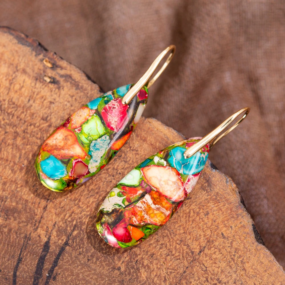 Sunny Imperial Jasper Earrings