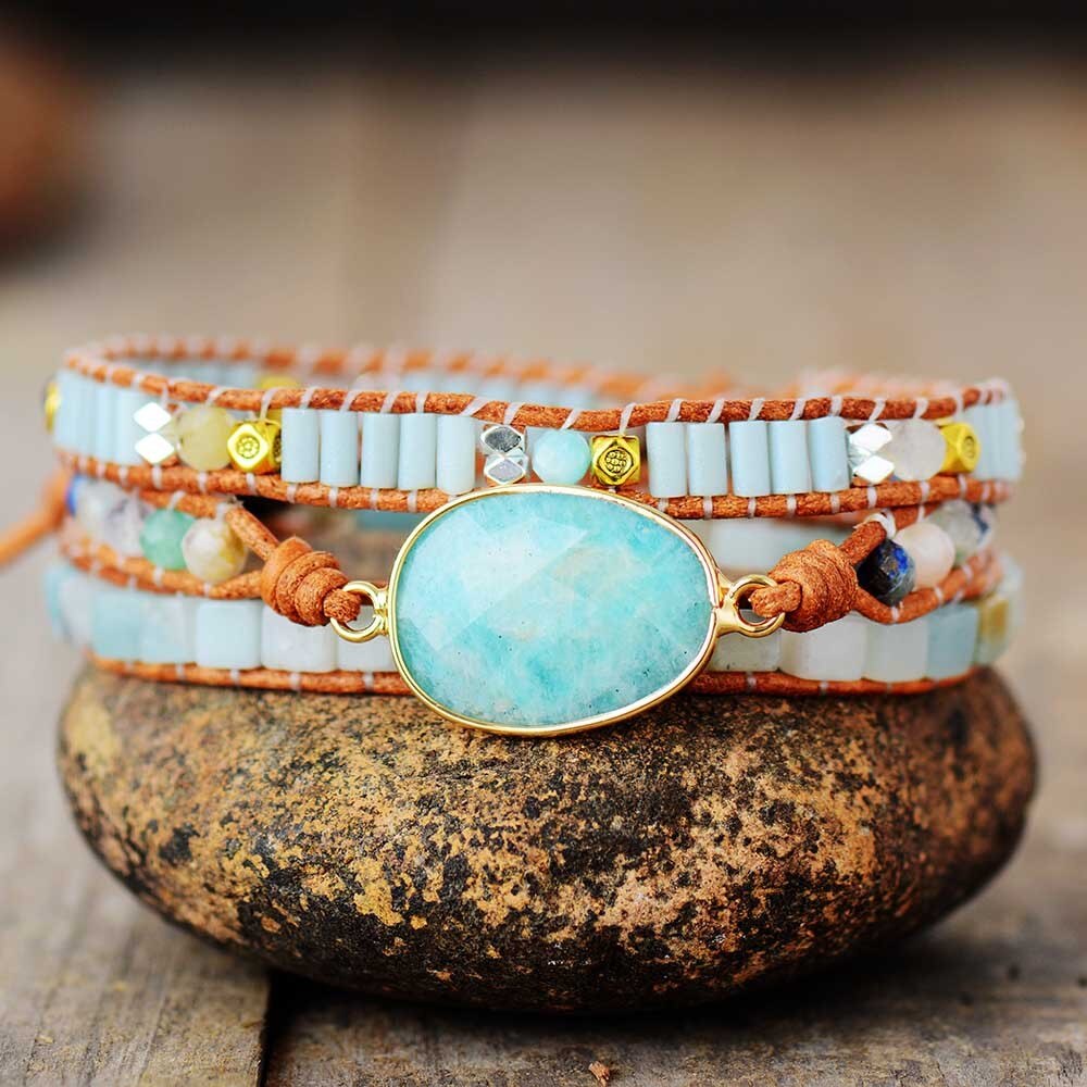 Amazonite Protection Wrap Bracelet