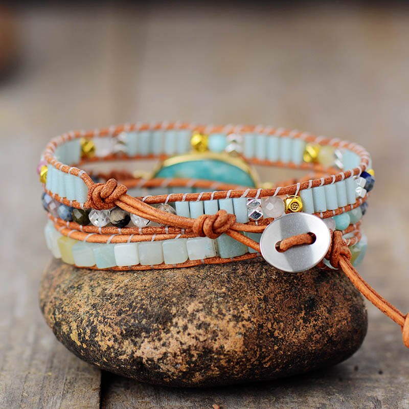 Amazonite Protection Wrap Bracelet