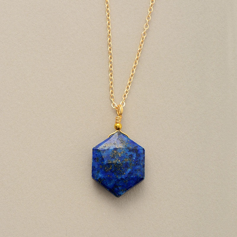 Hexagon Pendant Necklace