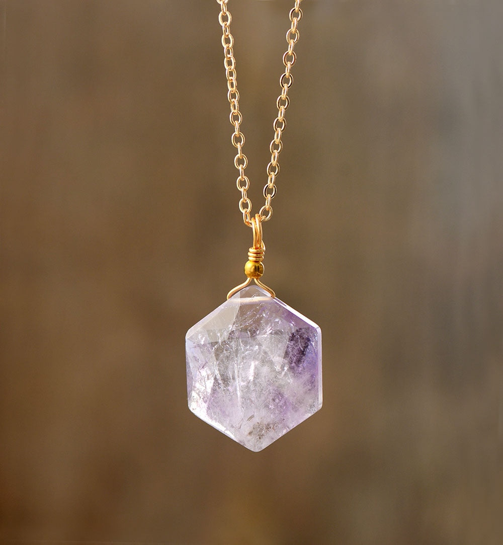 Hexagon Pendant Necklace