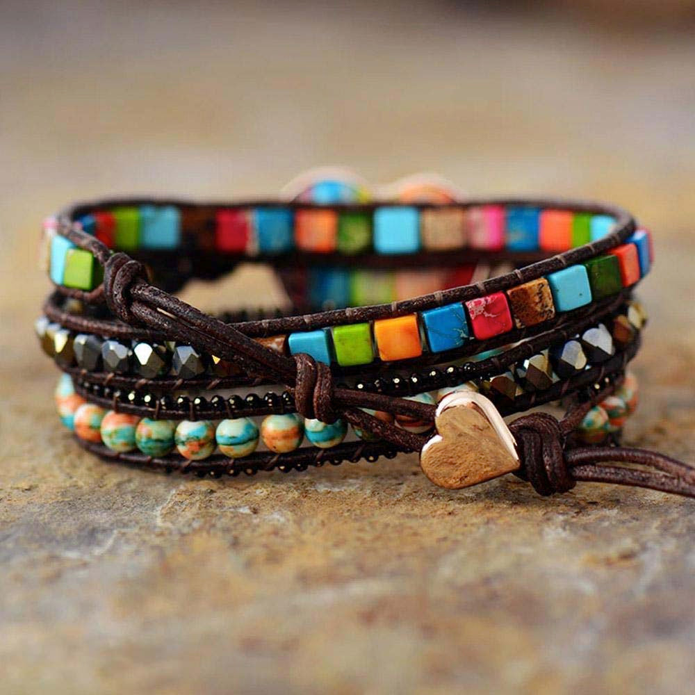 Jasper Love Protection Wrap Bracelet