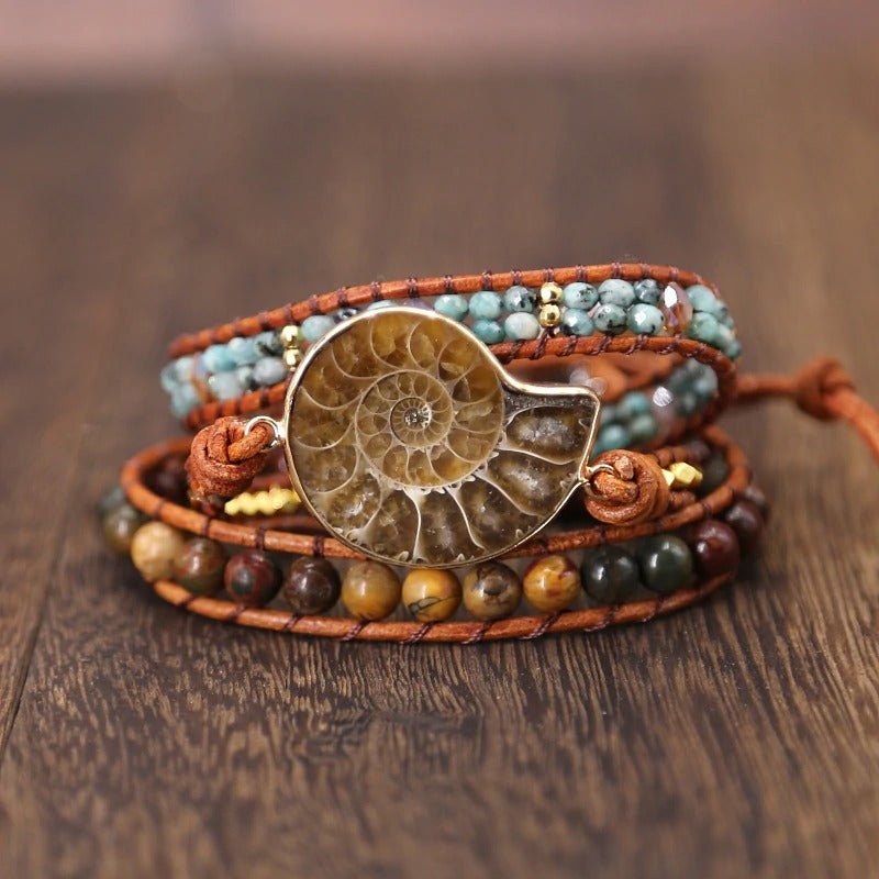 Ammonit Fossil Armband