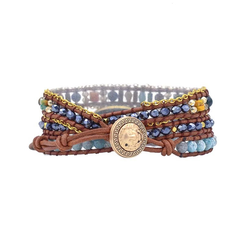 Blue Apatite Wrap Bracelet