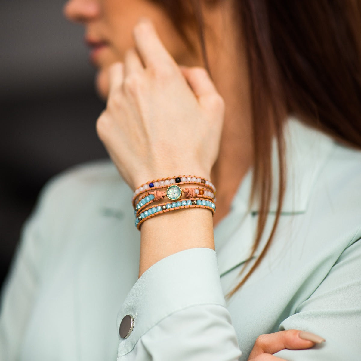 Opal Protection Wrap Bracelet