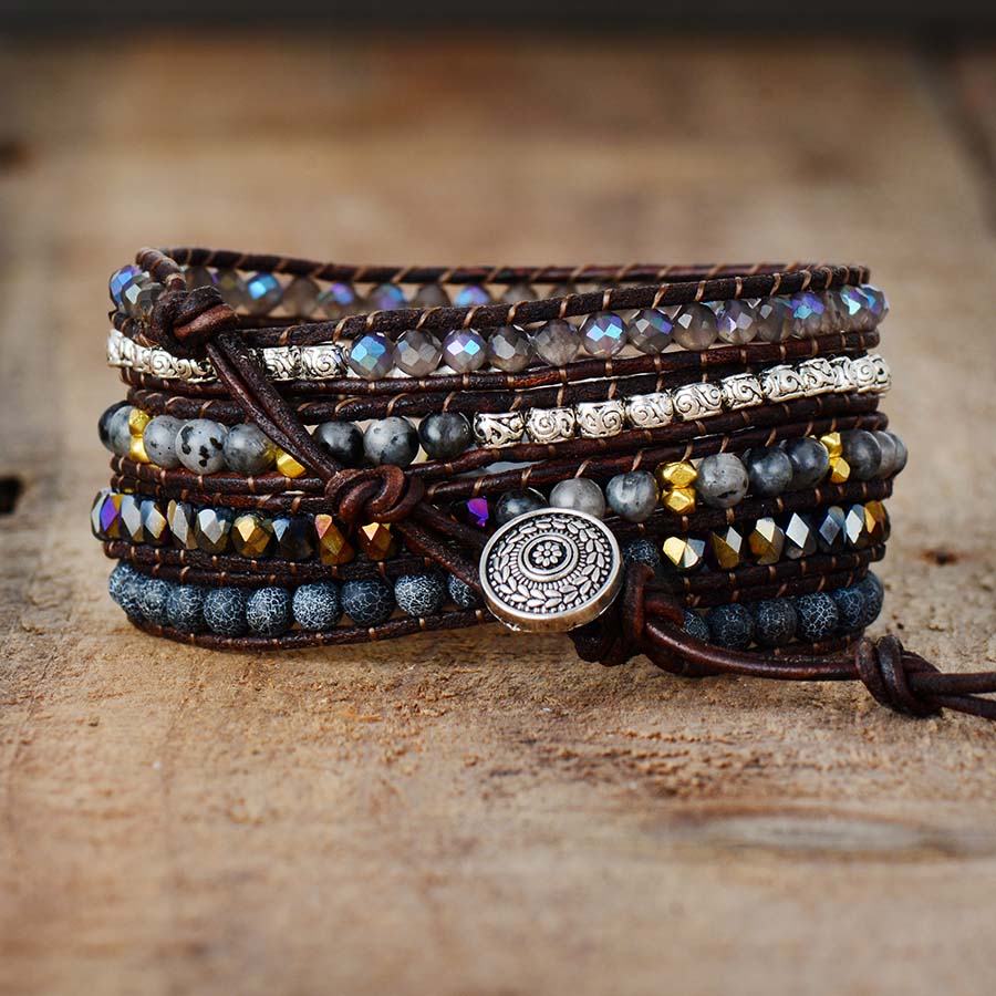 Onyx Moonlight Wrap Bracelet