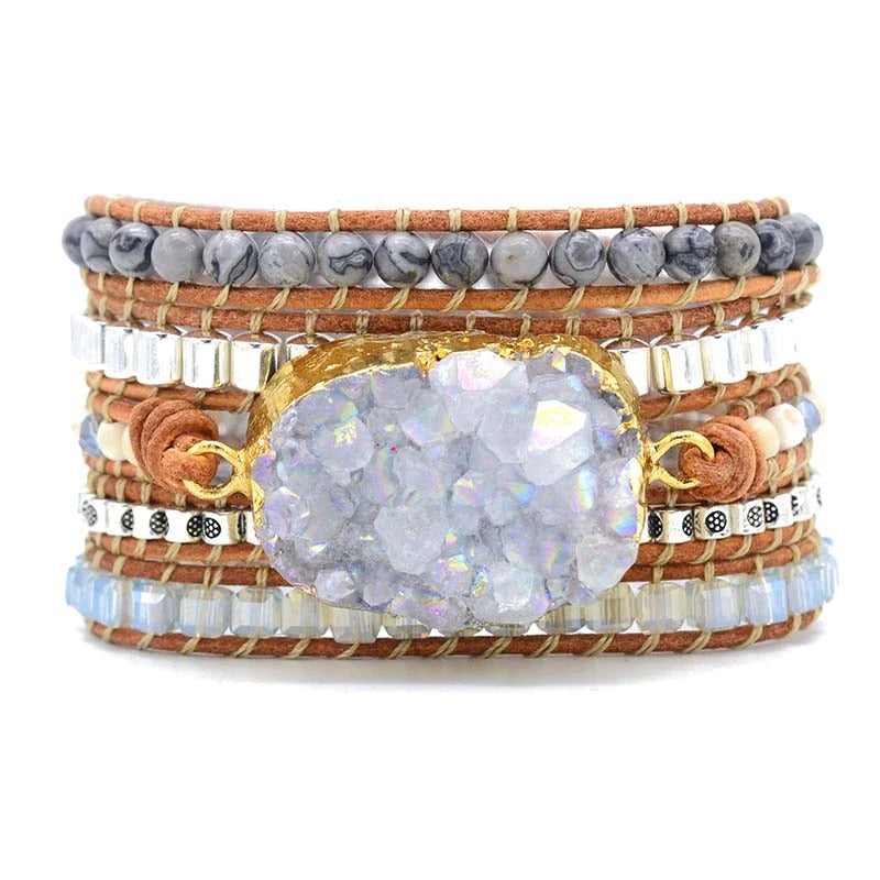 Celestine Druzy Wickelarmband