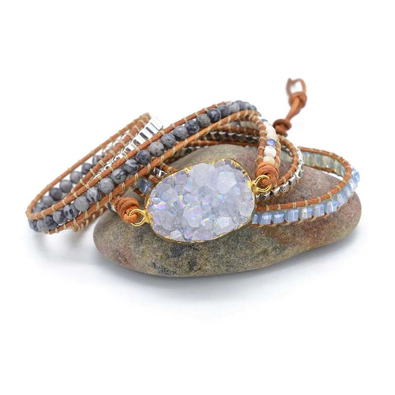 Celestine Druzy Wickelarmband