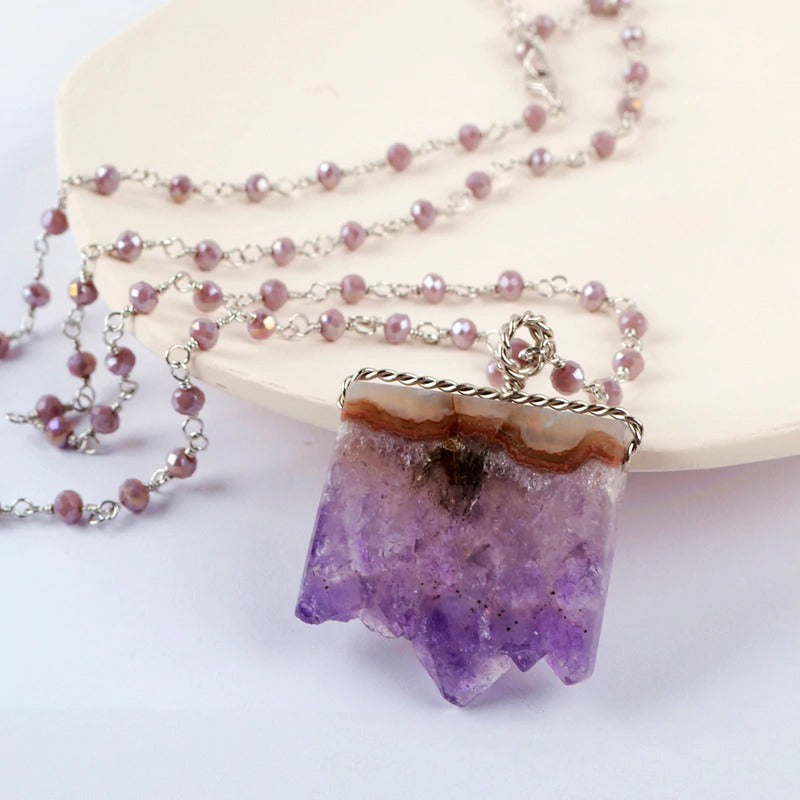 Amethyst Druzy Necklace