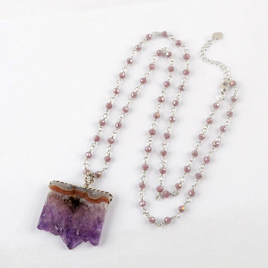 Amethyst Druzy Necklace