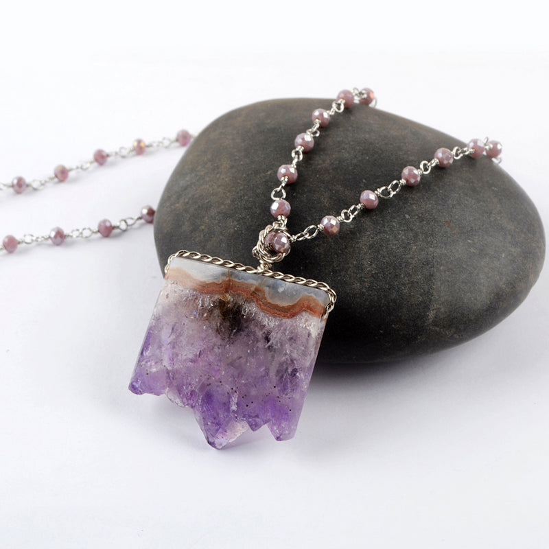 Amethyst Druzy Necklace